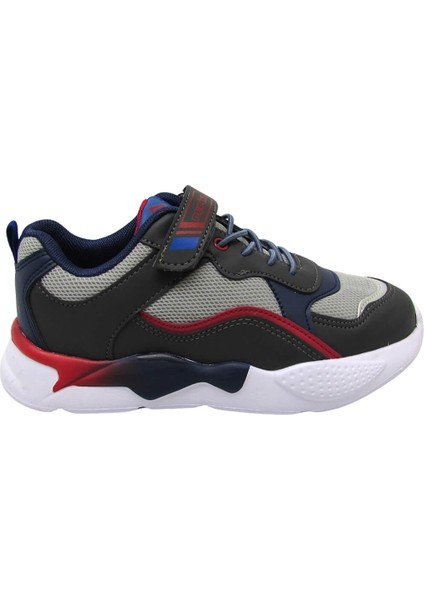 P-1424 Buz/gri Çocuk Cırtlı Sneakers Spor Ayakkabı