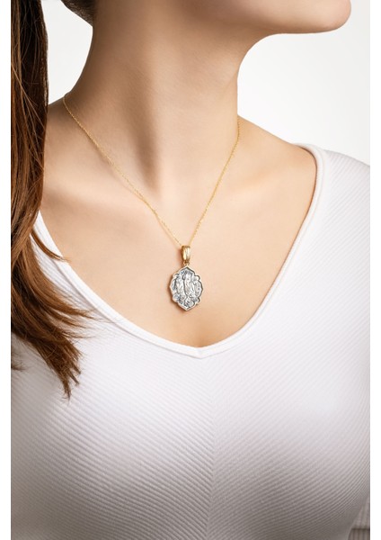 Azizler 18 Ayar Sarıı Altın Kaplama 43 cm Gümüş Cross Kolye fırsatları