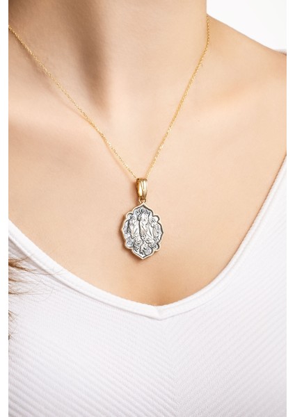 Azizler 18 Ayar Sarıı Altın Kaplama 43 cm Gümüş Cross Kolye indirimleri