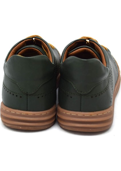 FSC-9867 Haki Erkek Iğne Baskılı Casual Ayakkabı