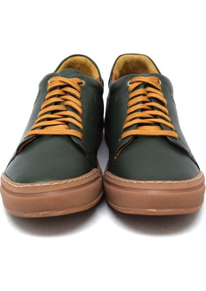 FSC-9867 Haki Erkek Iğne Baskılı Casual Ayakkabı