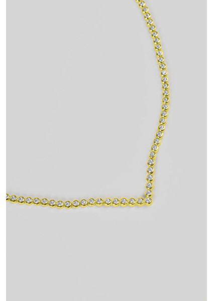 Klasik 18 Ayar Sarı Altın Kaplama Gümüş Su Yolu Gerdanlık fiyatları