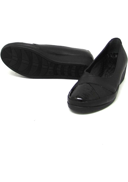 AKYN137.5801 Siyah Kroko Kadın Dolgu Topuk Comfort fırsatları