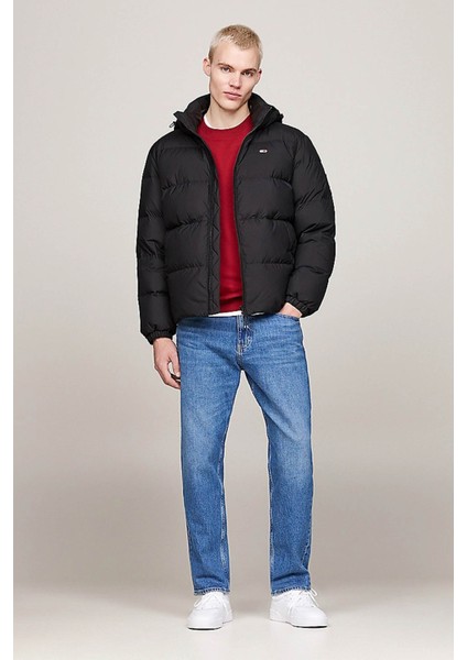 Tjm Essentıal Down Jacket Siyah Erkek Mont modelleri