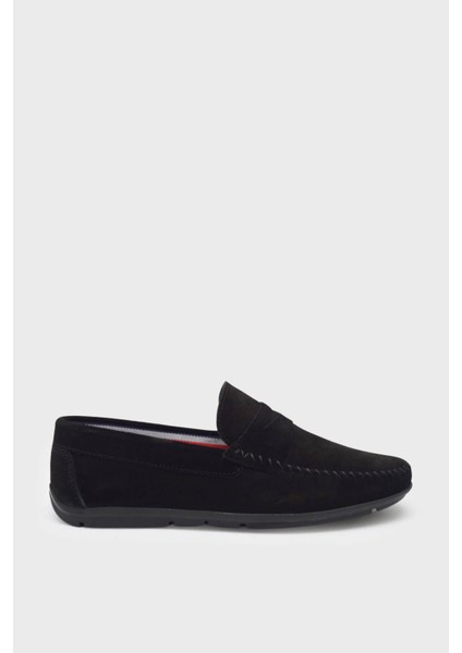 CB42730 Siyah Süet Erkek Bağsız Casual Ayakkabı