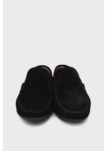 CB42730 Siyah Süet Erkek Bağsız Casual Ayakkabı