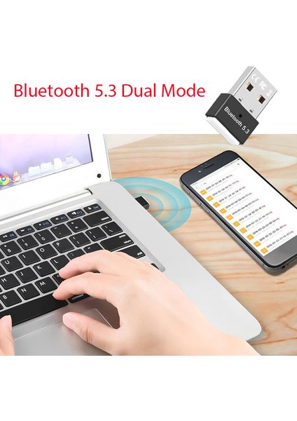 Dual Mod USB Bluetooth Adaptörü Kablosuz 5.3 Çift Modlu Bt Adaptör