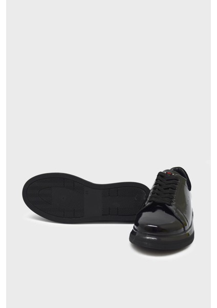 FSC-9938 Siyah Rugan Erkek Bağlı Casual Ayakkabı