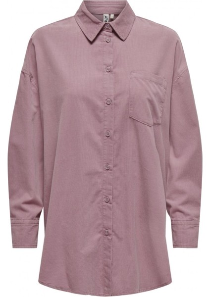 Kadın Bol Kesim Yumuşak Ince Fitilli Kadife Gömlek - 15325095 fiyatları