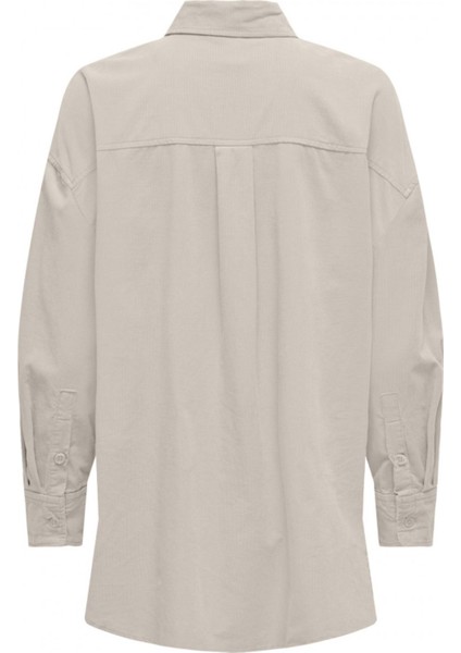 Kadın Bol Kesim Yumuşak Ince Fitilli Kadife Gömlek - 15325095 fırsatları