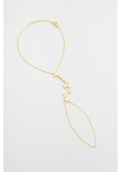 Yıldızlar Geçidi 18 Ayar Sarı Altın Kaplama 21 cm Gümüş Şahmeran