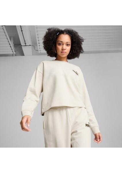 Class Act Crew Kadın Sweatshirt 68169387 M - Beyaz