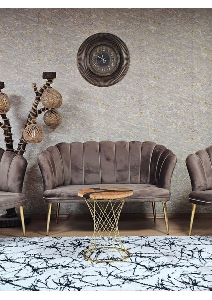 Papatya Çay Seti Koltuk Takımı Gold Sivriltme Ayak, Balkon, Salon, Ofis, Cafe Koltuk Takımı fiyatları