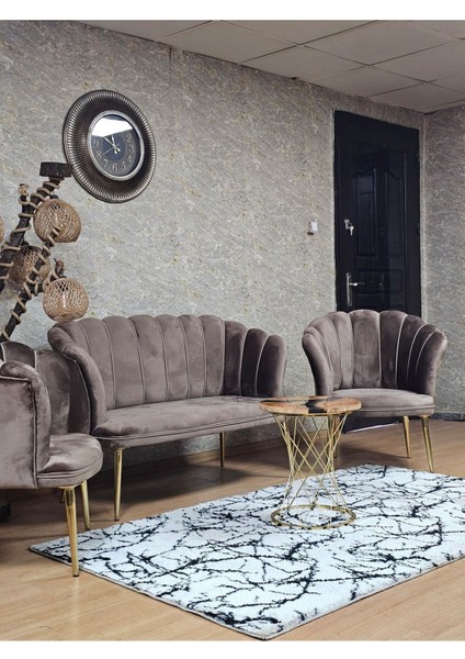 Papatya Çay Seti Koltuk Takımı Gold Sivriltme Ayak, Balkon, Salon, Ofis, Cafe Koltuk Takımı indirimleri