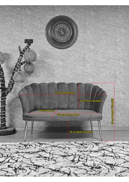 Ikili Papatya Çay Seti Koltuk Siyah Boyalı Sivriltme Ayak, Balkon, Salon, Ofis, Koltuk Takımı fırsatları