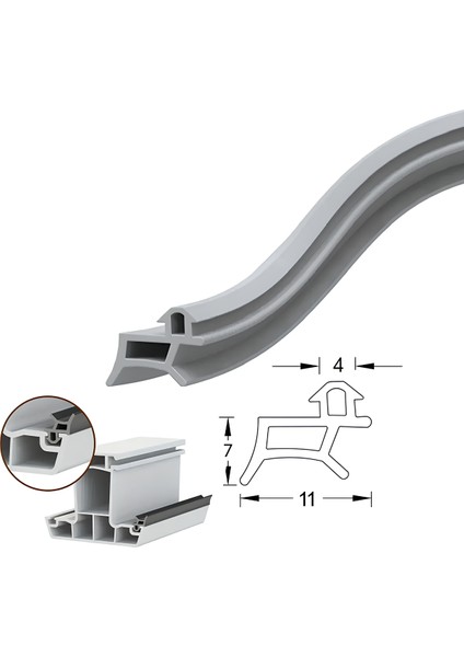 100 M (Universal) Kapıfitili, Pencere Fitili, Pimapen Fitili Pvc Contası Universal