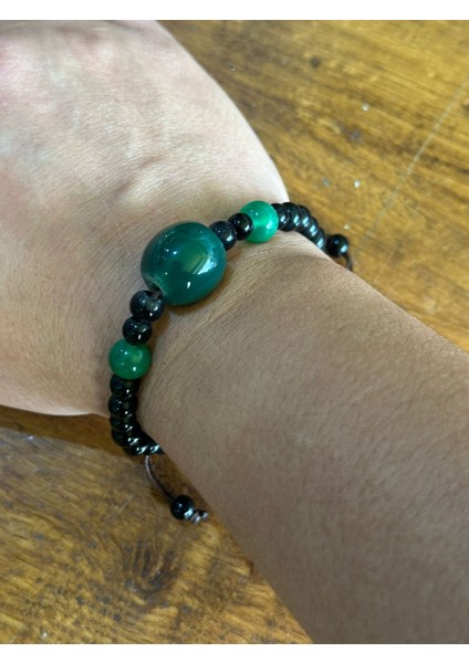 Doğal Taş Yeşim Taşı Unisex Ayarlanabilir Bileklik modelleri