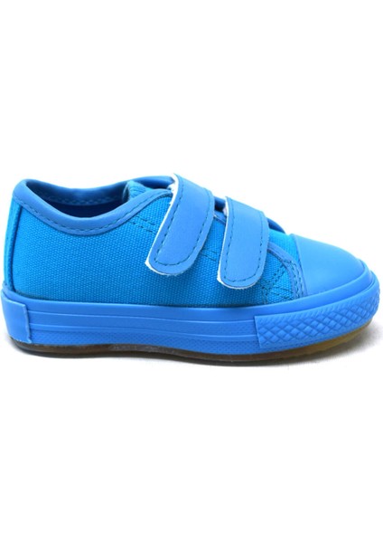 SNB551N3708 Mavi Çocuk Çift Cırtlı Işıklı Converse Style Bebe Ayakkabı
