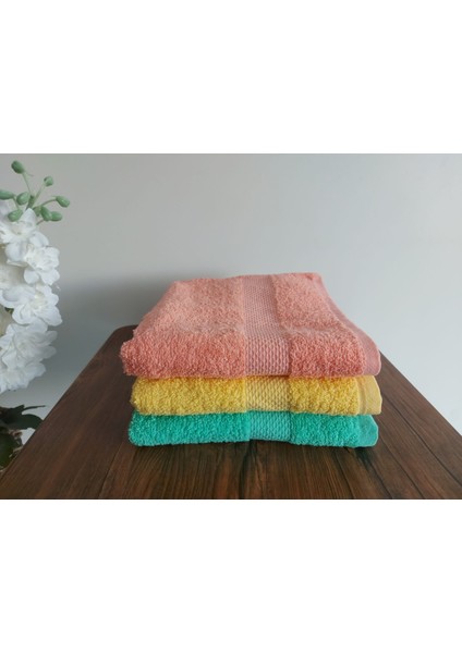 Üçlü Set Pamuklu El ve Yüz Havlusu 50x90 cm
