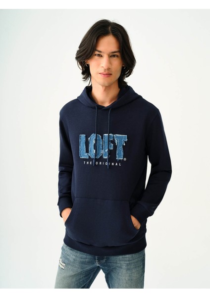 Erkek Sweatshirt Koyu Mavi LF2037306