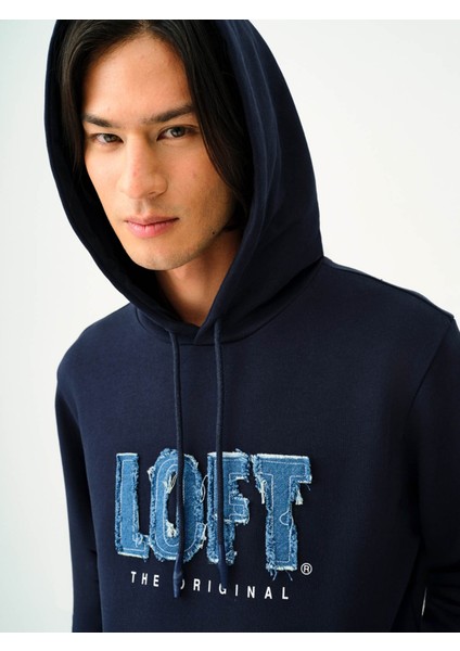 Erkek Sweatshirt Koyu Mavi LF2037306