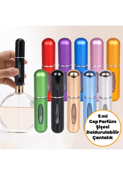 Cep Parfüm Şişesi Doldurma Atomizer Çantalık Dolabilir Mini Şişe