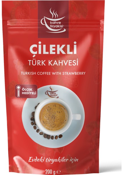 Çilekli Türk Kahvesi 200 gr Paket