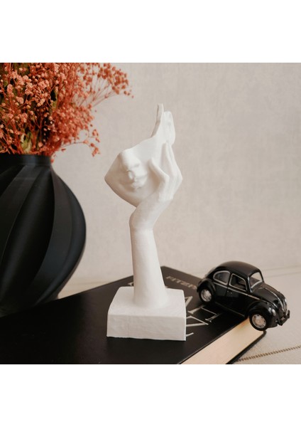 Soyut Yüz Modeli Iskandinav Tarzı Biblo Heykel Figür Dekor Dekorasyon 3D 3 Boyutlu Altındal Home