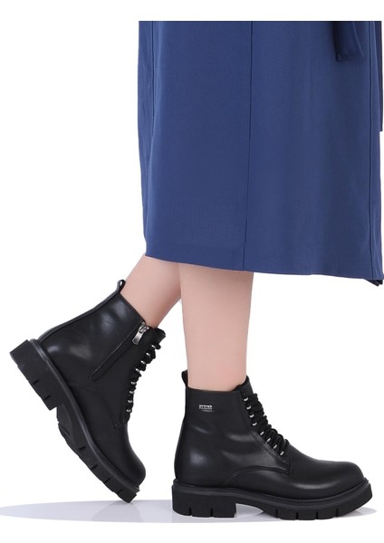 K452021 Termal Kürklü Kadın Düz Kışlık Bot