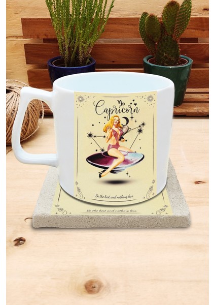 Burçlar/oğlak Burcu Set 10 - Yelken Fincan Kupa-Taş Bardak Altlığı 1