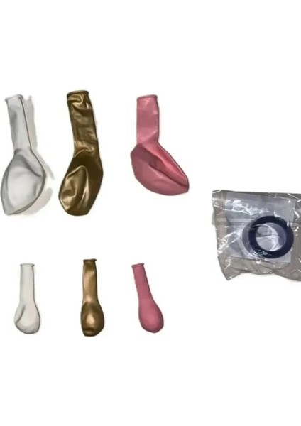Gold Krom Beyaz Makaron Pembe 100 Lü Balon Seti fiyatları