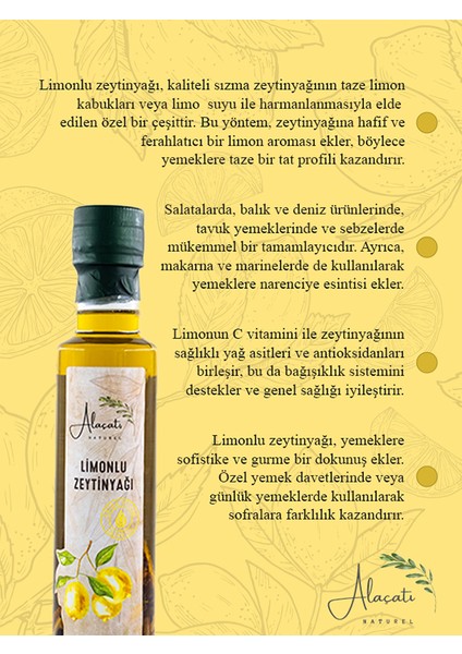Limonlu Zeytinyağı 250 ml