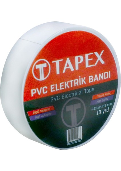 Tapex Elektrik Bantı Beyaz 10 Adet fiyatları