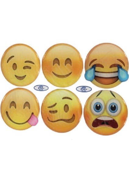 ZM plus Emoji Koruma Takozu Damla Etiket Sticker Ø39 mm