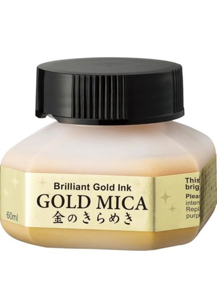 Gold Mica Parlak Altın Kaligrafi ve Çizim Mürekkebi 60ML