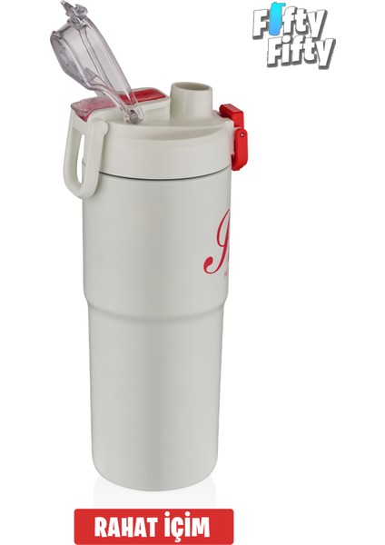 2'li Çelik Termos-Kahve Bardağı Seti 750ML Çift Kullanım Termos//450ML Mug Kahve Bardağı