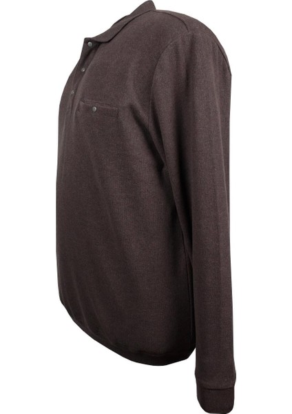 Erkek Büyük Beden 122 Kilo - 158 Kilo Arası Için Uygun Geniş Kalıp Polo Yaka Selanik Sweat Kahve fiyatları