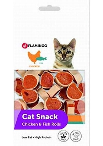 Flamingo Chicken Fish Rolls Tavuklu ve Balıklı Kedi Ödülü 50 gr fiyatları