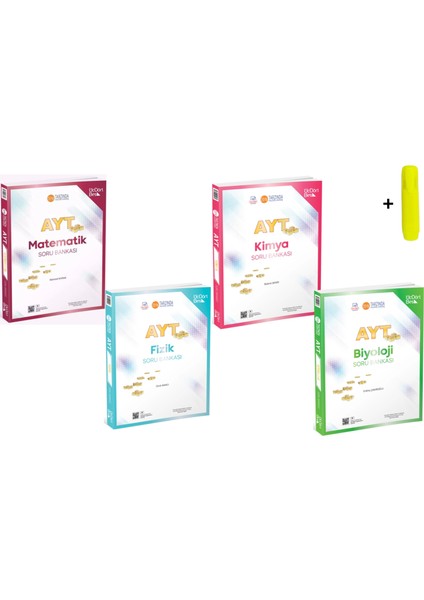 AYT Matematik - Fizik - Kimya - Biyoloji Soru Bankası Seti - Kalem