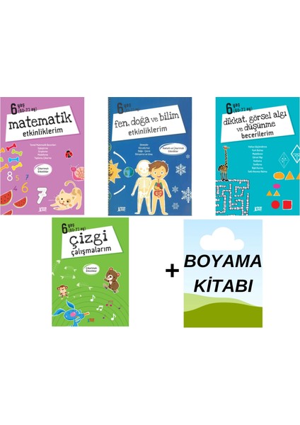 Okul Öncesi 6 Yaş Etkinlik Seti 5 Kitap