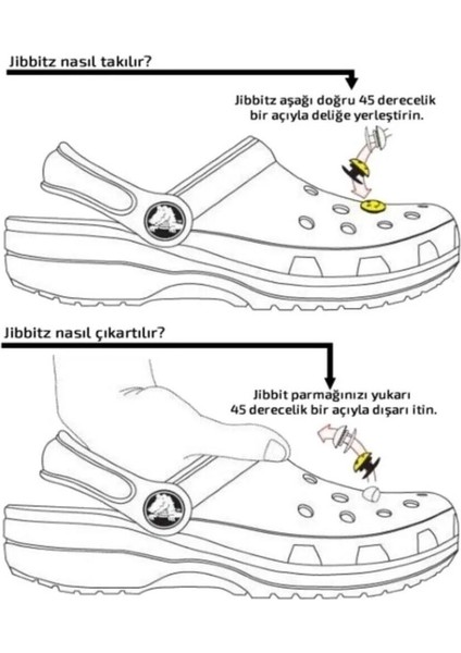 Crocsjibbitz Terlik Süsü Mcraft 2'li Set