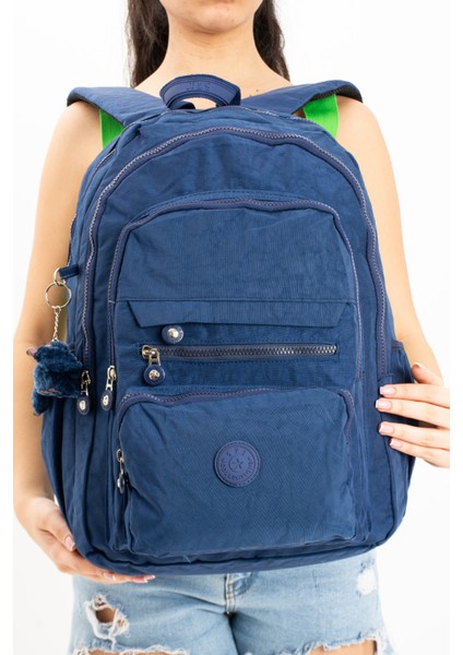 Unisex Sırt Çantası Hafif Yağmur Geçirmez Klinkır Kumaş Laptop Bölmeli Seyahat Çantası 43*30 cm modelleri