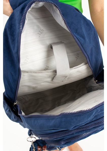 Unisex Sırt Çantası Hafif Yağmur Geçirmez Klinkır Kumaş Laptop Bölmeli Seyahat Çantası 43*30 cm fırsatları