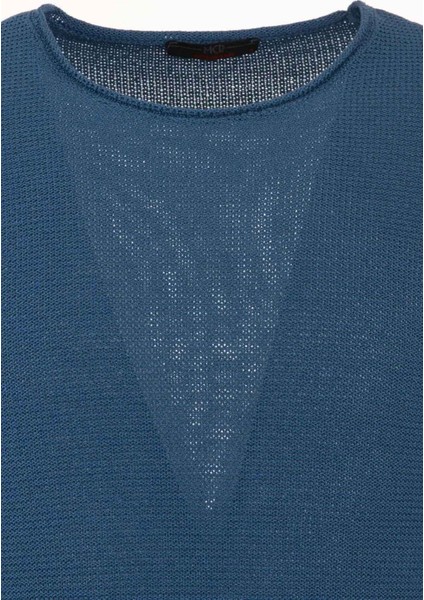 Mavi Sosis Yaka Salaş Triko fiyatları