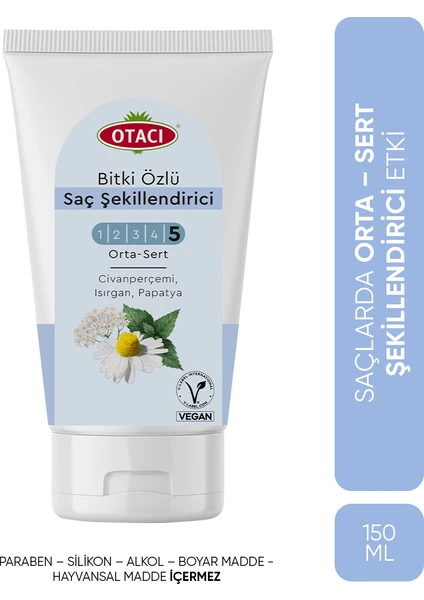 Bitki Özlü Saç Şekilendirici 5 Orta - Sert 150 ml