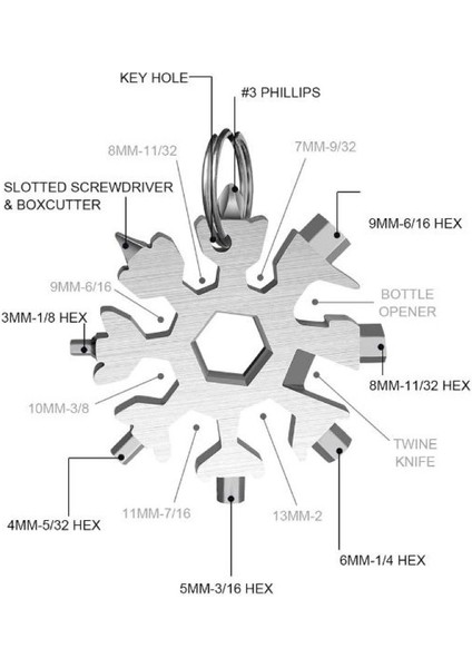 Çok Amaçlı Kar Tanesi Tornavida Seti 18 In 1