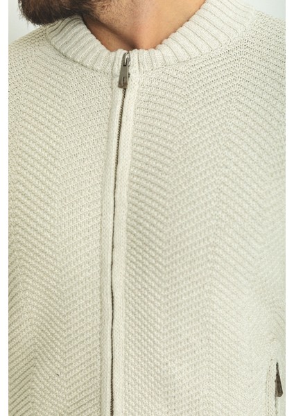 Desenli Bej Rengi Slim Fit Hakim Yaka Erkek Hırka fiyatları