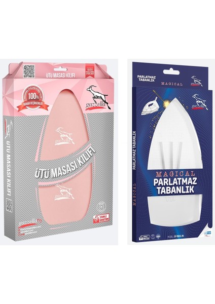 Gazella Ütü Altlığı + Ütü Masası Kılıfı Bezi 50 x 135 cm Pudra Set fiyatları