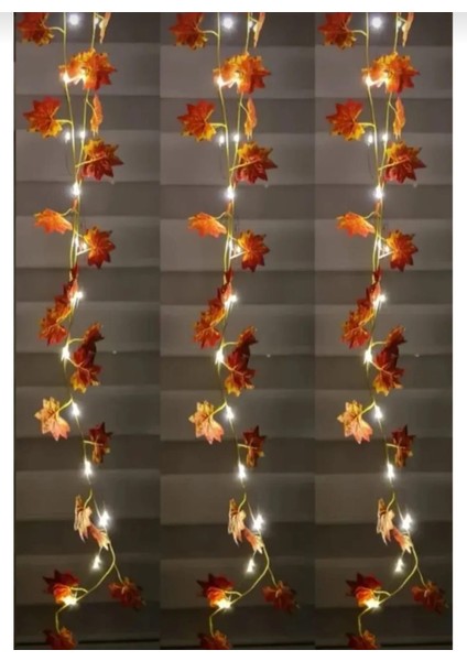 Oso Home 3 Adet 2.30 Metre Sonbahar Konsepti Yapay Sarmaşık +3 Adet 3 Metre Peri LED fırsatları