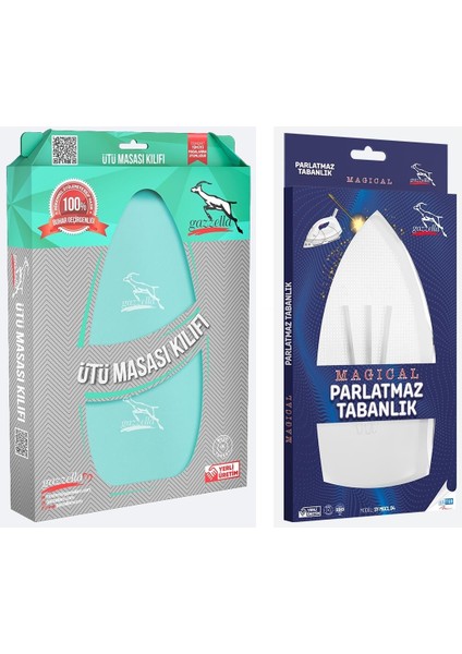 Gazella Ütü Altlığı + Ütü Masası Kılıfı Bezi 50 x 135 cm Turkuaz fiyatları